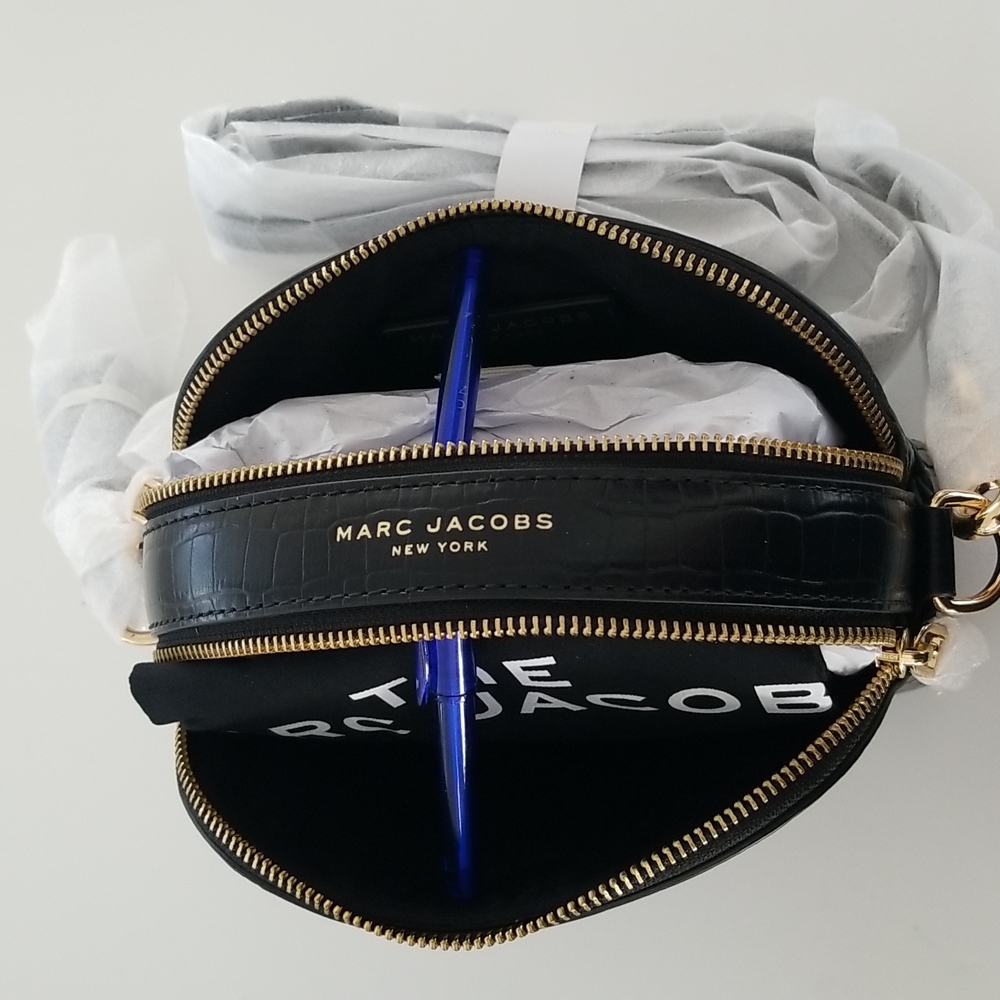 NWT Marc Jacobs Shutter Croc - Embossed Leather Crossbody Bag - Picture 7 of 8